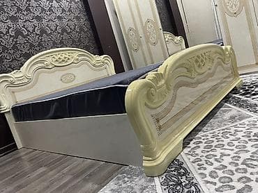 Спальный гарнитур, Б/у, Двуспальная кровать, Шкаф, Комод, Самовывоз, Платная доставка, цвет - Бежевый at lalafo.kg Спальный гарнитур, Б/у, Двуспальная кровать, Шкаф, Комод, Самовывоз, Платная доставка, цвет - Бежевый