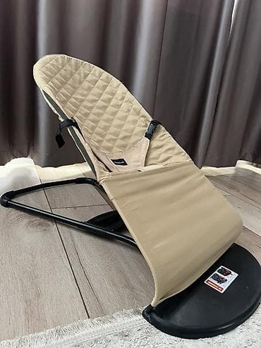 Детский шезлонг, Качалка, Железо, цвет - Бежевый at lalafo.kg Детский шезлонг, Качалка, Железо, цвет - Бежевый