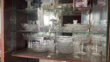 Набор столового стекла/хрусталя с декоративной огранкой. Состав (по at lalafo.kg Набор столового стекла/хрусталя с декоративной огранкой. Состав (по