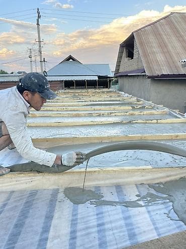 Ондулин: Утепление кровли и потолков жидким пенобетоном - Материал: жидкий lalafo.kg да — 1 Ондулин: Утепление кровли и потолков жидким пенобетоном - Материал: жидкий — 1