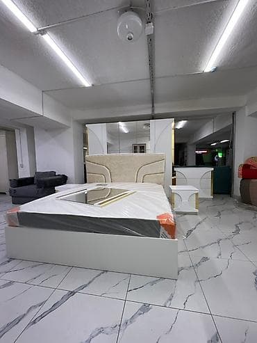 Спальный гарнитур, Новый, Двуспальная кровать, Белоруссия, В рассрочку, МДФ, Бесплатная доставка, цвет - Белый at lalafo.kg — 2 Спальный гарнитур, Новый, Двуспальная кровать, Белоруссия, В рассрочку, МДФ, Бесплатная доставка, цвет - Белый — 2