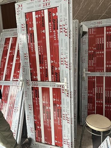 Металл сейф эшиктери: ПВХ-двери и окна из профиля Akma Plast (VST) - Материал: ПВХ-профиль lalafo.kg да — 1 Металл сейф эшиктери: ПВХ-двери и окна из профиля Akma Plast (VST) - Материал: ПВХ-профиль — 1