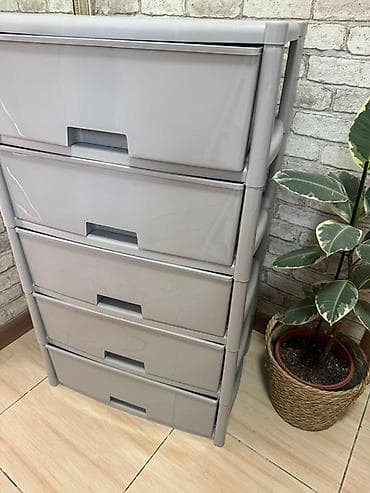 Кийим үчүн комоддор: Пластиковый комод с пятью выдвижными ящиками белого цвета и салатовым lalafo.kg да — 5 Кийим үчүн комоддор: Пластиковый комод с пятью выдвижными ящиками белого цвета и салатовым — 5