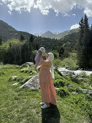 Повседневное платье, Made in KG, Лето, Длинная модель, Штапель, 2XL at lalafo.kg Повседневное платье, Made in KG, Лето, Длинная модель, Штапель, 2XL