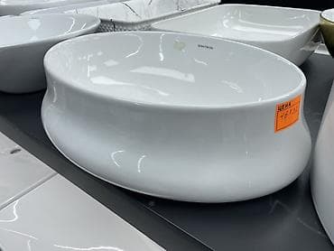 Раковина для ванной, Особенности: Глянцевое, Овальная форма, Материал: Керамика, Размер: 46 x 38 см at lalafo.kg Раковина для ванной, Особенности: Глянцевое, Овальная форма, Материал: Керамика, Размер: 46 x 38 см