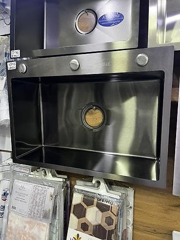 Кухонная мойка из нержавеющей стали (серия Classic), прямоугольная at lalafo.kg Кухонная мойка из нержавеющей стали (серия Classic), прямоугольная