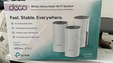 Продаю Wi-Fi Mesh систему TP-Link Deco E4 (AC1200), комплект из 3 at lalafo.kg Продаю Wi-Fi Mesh систему TP-Link Deco E4 (AC1200), комплект из 3