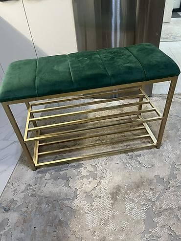 Банкетка, Б/у, С полками, цвет - Зеленый at lalafo.kg Банкетка, Б/у, С полками, цвет - Зеленый