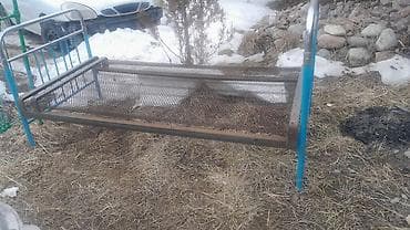 Металлическая односпальная кровать с сеточным основанием. - Каркас из at lalafo.kg Металлическая односпальная кровать с сеточным основанием. - Каркас из