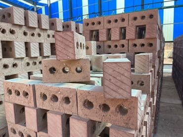 Пустотелый, дырчатый, Жженый кирпич, Полублок, 250×120×90 at lalafo.kg Пустотелый, дырчатый, Жженый кирпич, Полублок, 250×120×90