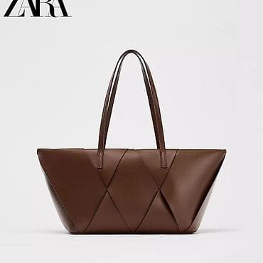 Сумка-тоут ZARA с геометрической стёжкой - Форма: продолговатый тоут at lalafo.kg Сумка-тоут ZARA с геометрической стёжкой - Форма: продолговатый тоут
