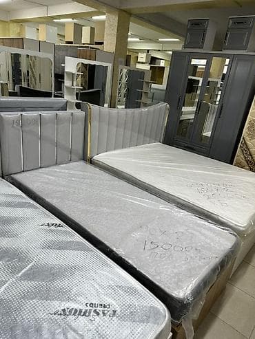 Бир жарым керебеттер: Бир кишилик керебет, Жумшак башы менен, узуну - 200 см lalafo.kg да — 4 Бир жарым керебеттер: Бир кишилик керебет, Жумшак башы менен, узуну - 200 см — 4