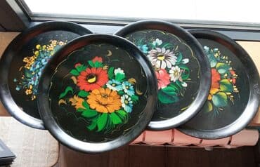 Разные цены. Блюда, тарелки: 1) 4 шт больших фарфор.блюда, как at lalafo.kg Разные цены. Блюда, тарелки: 1) 4 шт больших фарфор.блюда, как