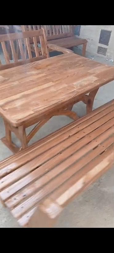 Комплект садовой мебели, Стол, Дерево at lalafo.kg Комплект садовой мебели, Стол, Дерево