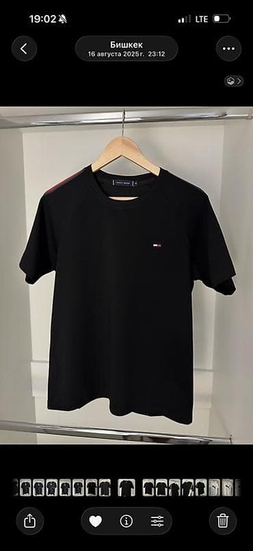 Футболка Tommy Hilfiger, мужская - Цвет: черный - Крой: классический lalafo.kg да Футболка Tommy Hilfiger, мужская - Цвет: черный - Крой: классический