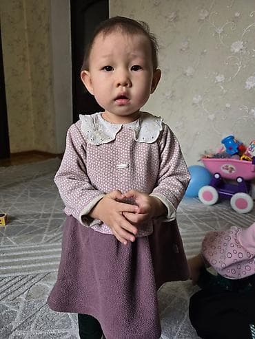 Детское платье, цвет - Фиолетовый at lalafo.kg Детское платье, цвет - Фиолетовый