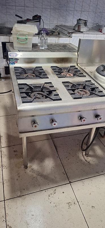 Промышленная газовая плита на 4 конфорки - Столешница и корпус из lalafo.kg да — 1 Промышленная газовая плита на 4 конфорки - Столешница и корпус из — 1