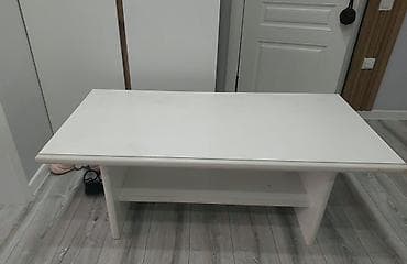 Журнальный столик прямоугольный, белый. - Материал: ЛДСП/МДФ с белым at lalafo.kg Журнальный столик прямоугольный, белый. - Материал: ЛДСП/МДФ с белым