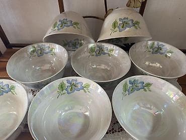 Пиалки универсальные фарфоровые с перламутром at lalafo.kg Пиалки универсальные фарфоровые с перламутром