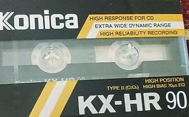 Аудиокассета Konica KX‑HR 90 минут ( 1987 г. ) - Тип ленты: Type II at lalafo.kg Аудиокассета Konica KX‑HR 90 минут ( 1987 г. ) - Тип ленты: Type II