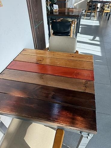 Кафеге коюлуучу столдор: Кафе үчүн үстөл, Колдонулган, Тик бурчтуу, түсү - Күрөң lalafo.kg да — 6 Кафеге коюлуучу столдор: Кафе үчүн үстөл, Колдонулган, Тик бурчтуу, түсү - Күрөң — 6