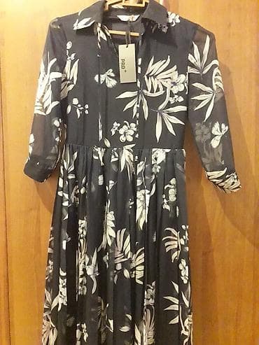 Повседневное платье, Турция, Осень-весна, Длинная модель, Шифон, Платье-рубашка, M at lalafo.kg Повседневное платье, Турция, Осень-весна, Длинная модель, Шифон, Платье-рубашка, M