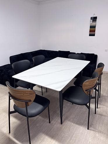 Ашкана үстөлү жана отургуч, Жаңы, Өзү алып кетүү, Акылуу жеткирүү, түсү - Ак lalafo.kg да — 2 Ашкана үстөлү жана отургуч, Жаңы, Өзү алып кетүү, Акылуу жеткирүү, түсү - Ак — 2