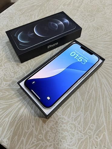 IPhone 12 Pro Max, Б/у, 256 ГБ, Серебристый, Коробка, 83 % at lalafo.kg IPhone 12 Pro Max, Б/у, 256 ГБ, Серебристый, Коробка, 83 %