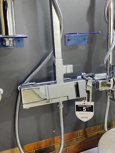 Суу аралаштыргычтар: Ванна жана душ үчүн суу аралаштыргыч, Кол душ, Орнотуу: Сырткы монтаж, Материалы: Латунь, Функциялар: Термостат lalafo.kg да — 1 Суу аралаштыргычтар: Ванна жана душ үчүн суу аралаштыргыч, Кол душ, Орнотуу: Сырткы монтаж, Материалы: Латунь, Функциялар: Термостат — 1