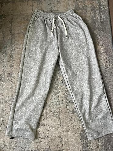 Серые спортивные штаны (джоггеры) прямого кроя. размер XL 170-180 - at lalafo.kg Серые спортивные штаны (джоггеры) прямого кроя. размер XL 170-180 -