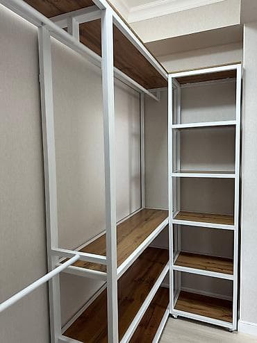 Кийим илгичтер: Стеллаж в гардеробную Стоимость зависит от размера Возможен любой lalafo.kg да — 1 Кийим илгичтер: Стеллаж в гардеробную Стоимость зависит от размера Возможен любой — 1