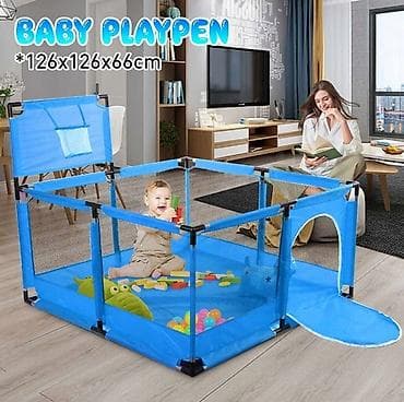 Детский манеж для игр - Размер: 126 × 126 × 66 см (высота борта lalafo.kg да Детский манеж для игр - Размер: 126 × 126 × 66 см (высота борта