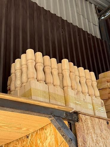 Готовая балясина, Материал: Дерево, Для лестницы at lalafo.kg Готовая балясина, Материал: Дерево, Для лестницы