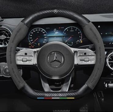 Алькантара Чехол на руль, цвет - Черный, Новый, Самовывоз, Платная доставка at lalafo.kg Алькантара Чехол на руль, цвет - Черный, Новый, Самовывоз, Платная доставка