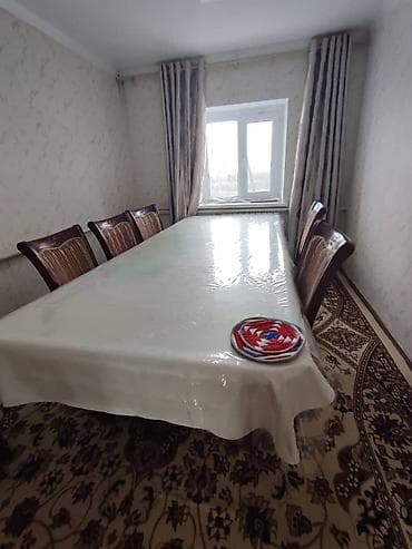 1️⃣ Стол со стульями – 14 000 сом Продаётся обеденный стол со стульями at lalafo.kg 1️⃣ Стол со стульями – 14 000 сом Продаётся обеденный стол со стульями