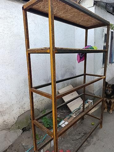Продаю стеллаж, крепкий,железо, полки ОСБ.размер высота at lalafo.kg Продаю стеллаж, крепкий,железо, полки ОСБ.размер высота