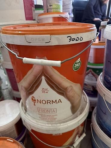 Водоэмульсионная краска, Для внутренней работы, цвет - Белый, 25 кг, Матовая, Экологически чистая at lalafo.kg Водоэмульсионная краска, Для внутренней работы, цвет - Белый, 25 кг, Матовая, Экологически чистая