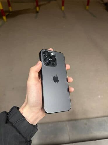 IPhone 14 Pro, Б/у, 128 ГБ, Черный, Защитное стекло, Чехол, Кабель, 80 % at lalafo.kg IPhone 14 Pro, Б/у, 128 ГБ, Черный, Защитное стекло, Чехол, Кабель, 80 %