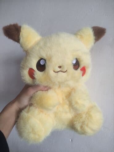 Мягкая игрушка «Пикачу» (Pokemon) - Плюшевый персонаж с большими at lalafo.kg Мягкая игрушка «Пикачу» (Pokemon) - Плюшевый персонаж с большими
