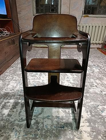 Унаа түрүндөгү керебеттер: Детский стульчик-трансформер из массива/шпонированной фанеры темно lalafo.kg да — 1 Унаа түрүндөгү керебеттер: Детский стульчик-трансформер из массива/шпонированной фанеры темно — 1