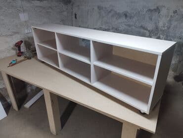 Тумба и подставка для телевизора, Новый, Напольная, ЛДСП, цвет - Белый at lalafo.kg Тумба и подставка для телевизора, Новый, Напольная, ЛДСП, цвет - Белый