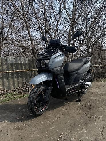 Скутер (кастом/ADV-стиль) - Двойная круглая передняя оптика с at lalafo.kg Скутер (кастом/ADV-стиль) - Двойная круглая передняя оптика с