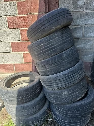 Шины легковые (летние), разные размеры. На фото видно маркировку: - at lalafo.kg Шины легковые (летние), разные размеры. На фото видно маркировку: -