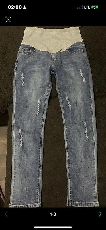 Продаю джинсы для беременных, размер 46, L, на животике х/ трикотаж на at lalafo.kg Продаю джинсы для беременных, размер 46, L, на животике х/ трикотаж на