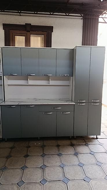 Кухонный гарнитур, цвет - Серый at lalafo.kg Кухонный гарнитур, цвет - Серый