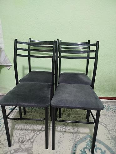 Стул для кухни, Железо, цвет - Черный at lalafo.kg Стул для кухни, Железо, цвет - Черный