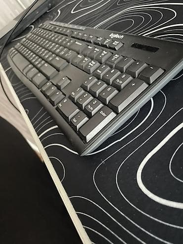 Клавиатура, Logitech, Мембранная, Проводное подключение, Размер: 100% at lalafo.kg Клавиатура, Logitech, Мембранная, Проводное подключение, Размер: 100%