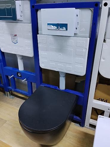 Подвесной унитаз с инсталляцией - Тип: подвесной унитаз с скрытым at lalafo.kg Подвесной унитаз с инсталляцией - Тип: подвесной унитаз с скрытым