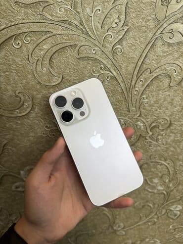 IPhone 15 Pro, Б/у, 128 ГБ, White Titanium, Защитное стекло, Чехол, 85 % at lalafo.kg IPhone 15 Pro, Б/у, 128 ГБ, White Titanium, Защитное стекло, Чехол, 85 %