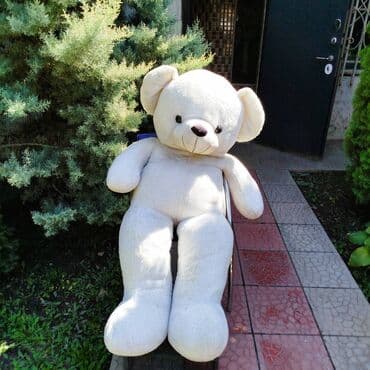 Большой плюшевый мишка! Белый ми-ми-мишный мишка ищет нового хозяина at lalafo.kg Большой плюшевый мишка! Белый ми-ми-мишный мишка ищет нового хозяина